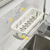 Kitchen Dish Sponge Sink Holder Drain Rack Storage Shelf Bathroom Organizer Shelves Hanging Rack Organizer Accessories 2