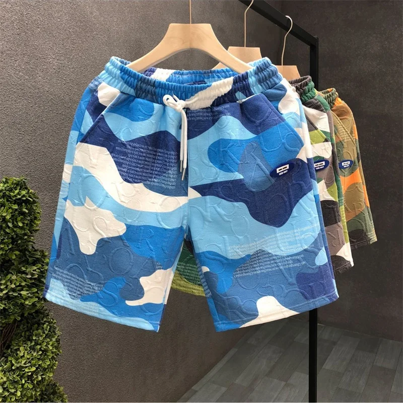 Yipi Handsome Camouflage Shorts Men's Summer New Fashion Brand Casual Pants Loose Outer Wear Color Sports Beach Pants