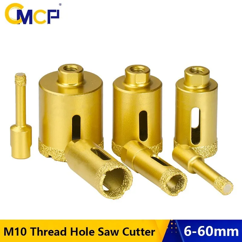 CMCP Diamond Core Drill Bit M10 Thread Brazed Hole Opener For Porcelain Tiles Granite Marble Tile Drilling Tools