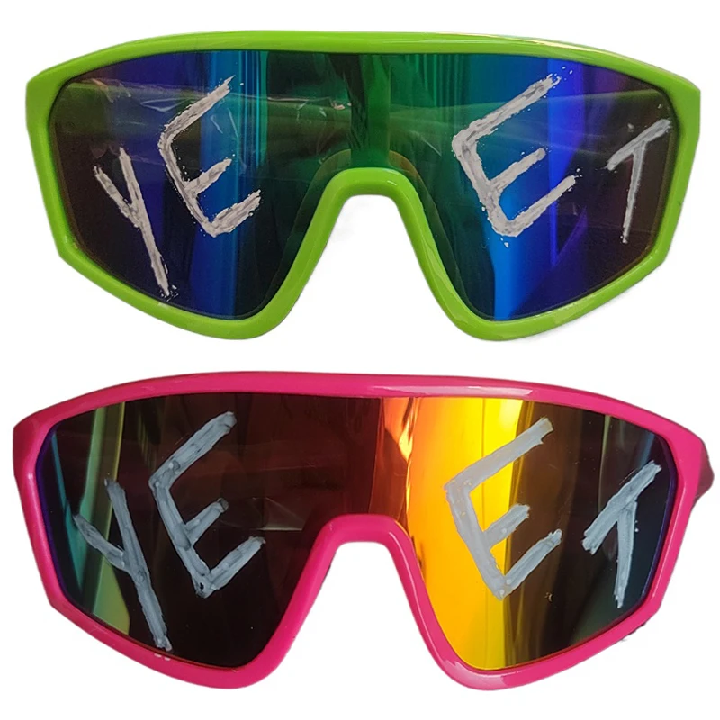 Jey Uso YEET Pink Sunglasses Green Sports Shades for Main Event Jey Uso Blue glasses Costume children 4
