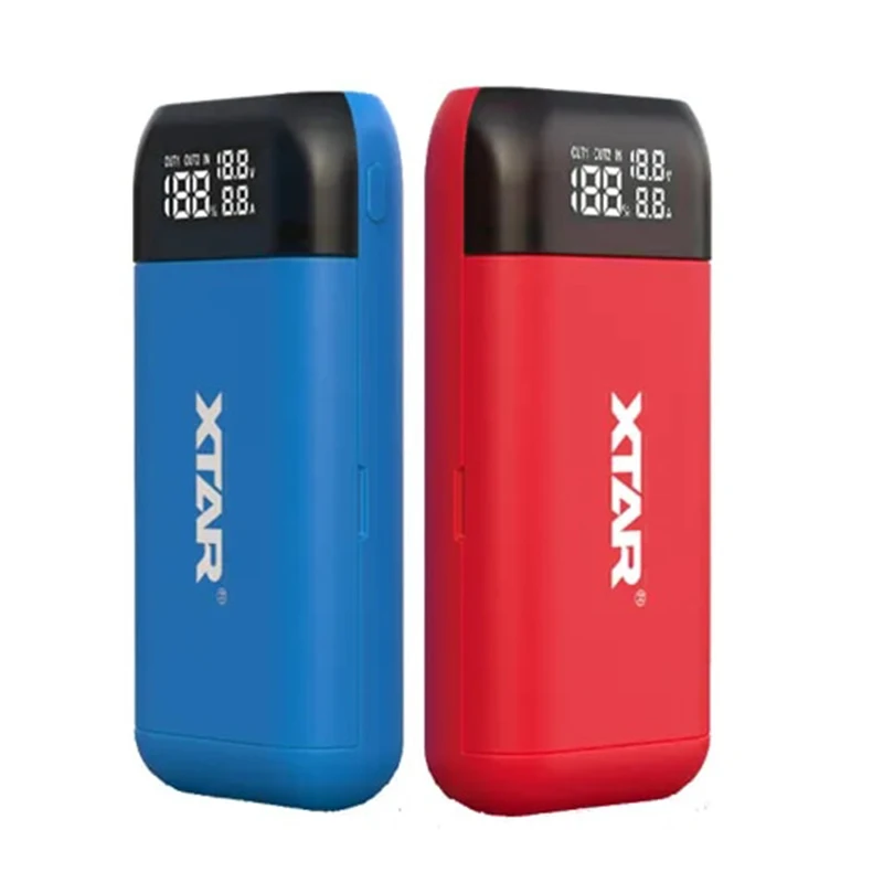 

XTAR PB2S Digital Display Battery Charger 18650 Power Bank USB Type-C QC3.0+PD3.0 Quick Charge 18700 20700 21700 Battery Charger