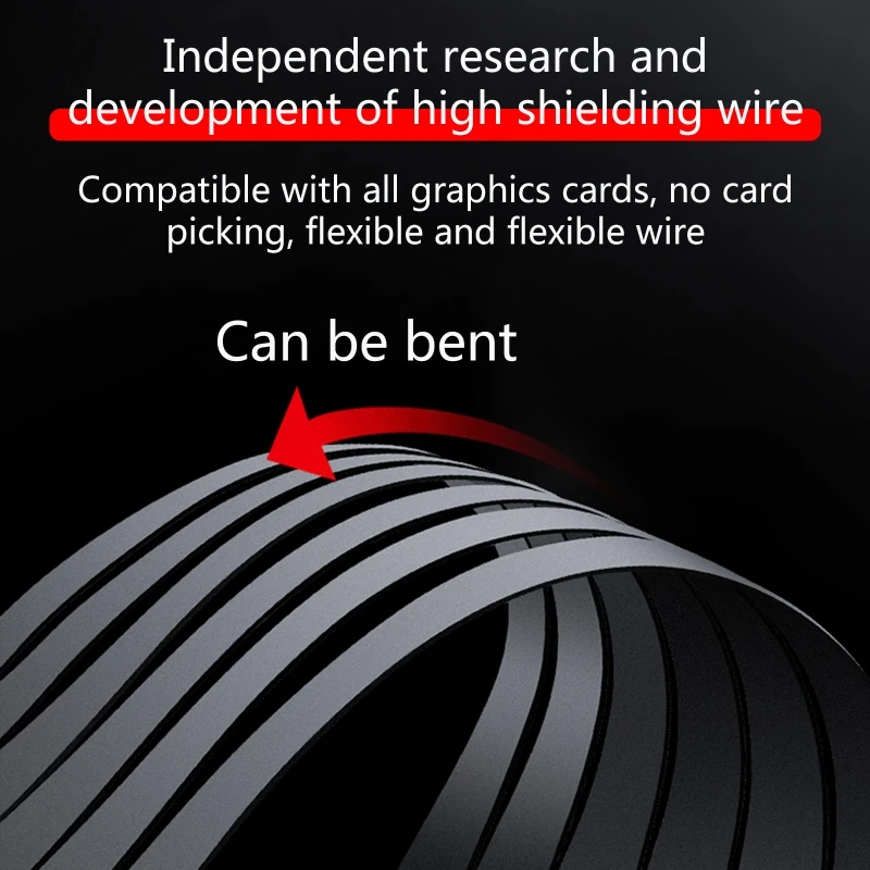 Full Speed GPU Vertical with antijam PCIE x16 Extender Riser Cable