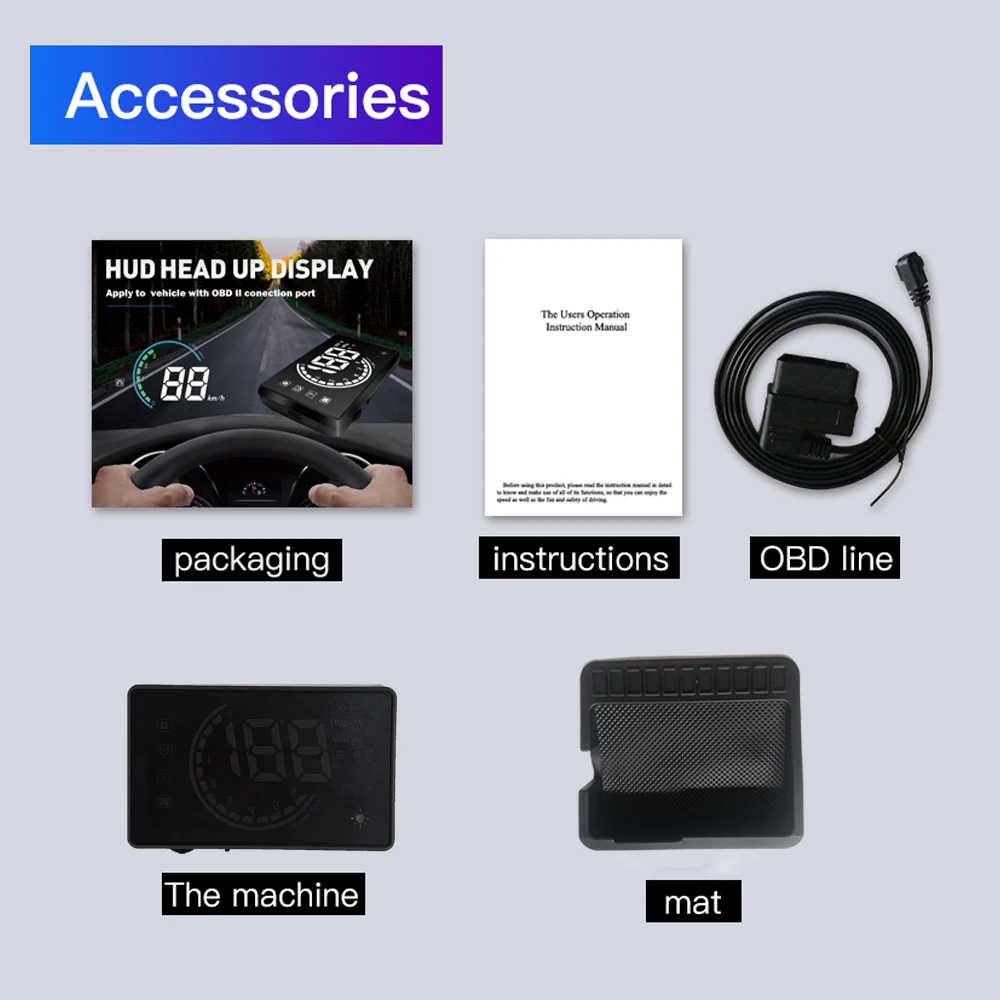 hud  ÷ H6 Hud Obd2  ÷ ڵ ӵ RPM   , ڵ ׼,  ׸ Ʈ ڵ  ׼ ڵǰ űѰ