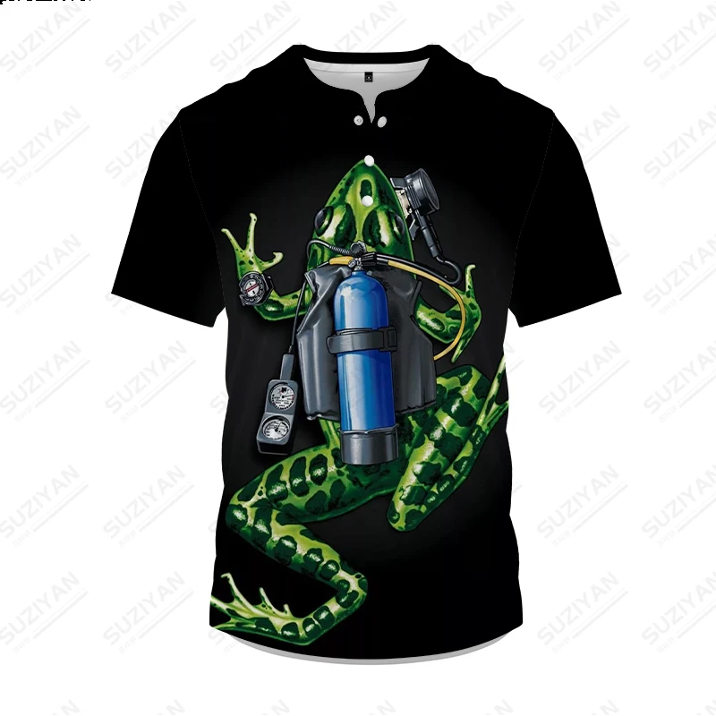 

Pullover Men's T-Shirt Pattern 3D O-Neck Cartoon Frog Plus Size Clothing Casual Daily Top Street Clothing Short Sleeve Clothing