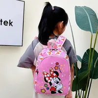 Disney Minnie Children Backpack Kids Girls Cartoon Kindergarten School Bags Girls' Backpacks 2