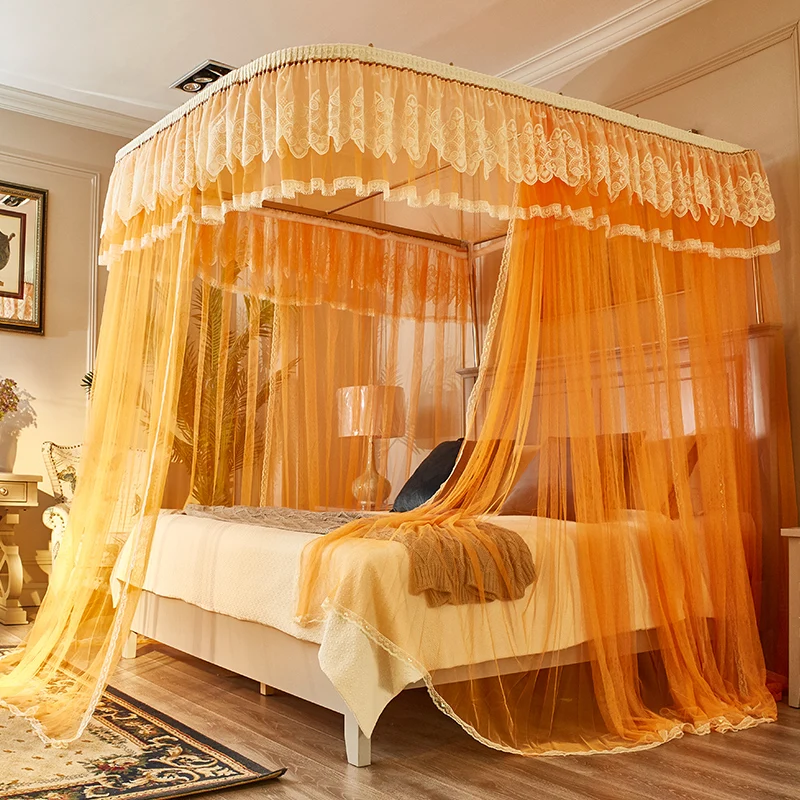 

Roll Up Canopy Mosquito Net Double Home Baldachin Folding Girl Bed Sky Mosquito Net for Country House Zanzariera Home Textile