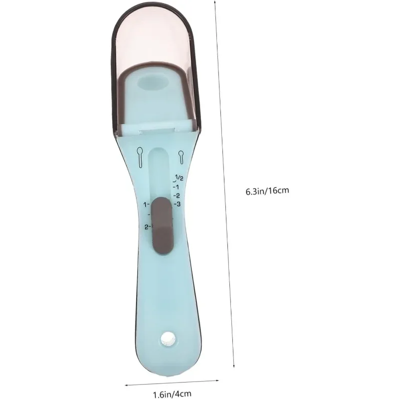Adjustable Measuring Scoop Kitchen Tool for Dry and Liquid Ingredients Portable Precision Spoon with Scale for Baking Cooking