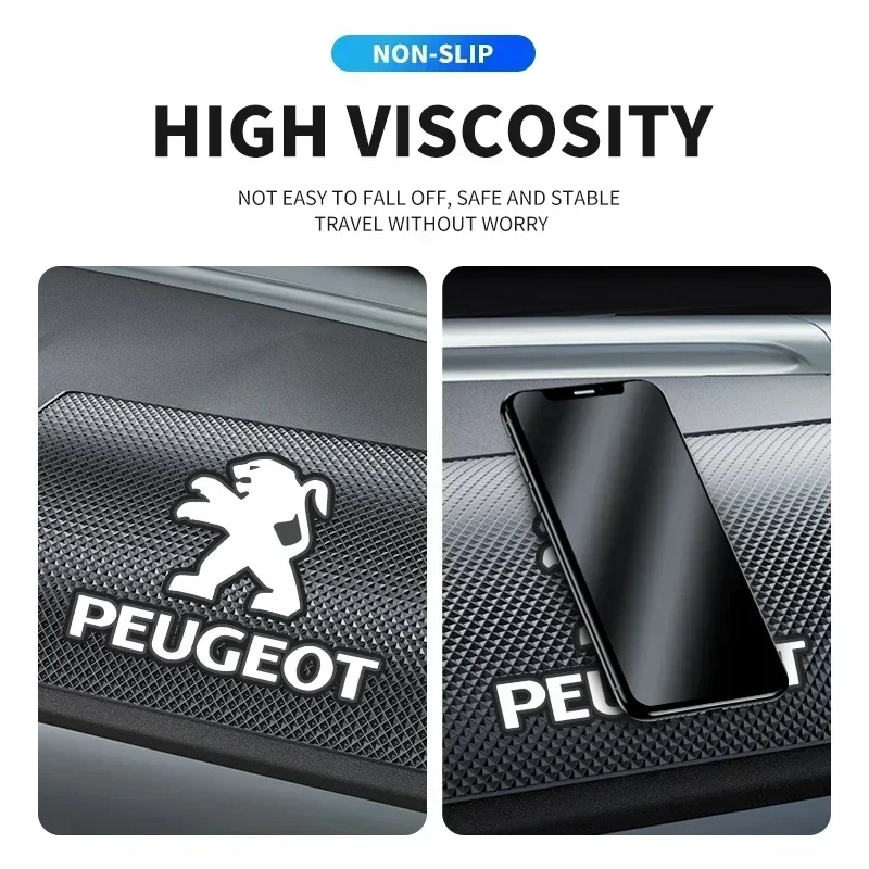 Car Non Slip Mat Phone Holder Pad Accessories 1pcs For Peugeot 206 207 307 3008 2008 308 408 508 301 208