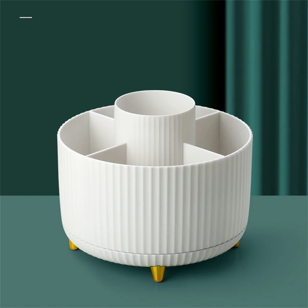 Makeup Organizer 360&deg;Rotating Desktop Cosmetic Storage Box Portable Lipstick Holder Skincare Pen Organizer Stand