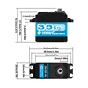 1X Coreless servo 25kg 35KG high speed servo pro digital and Stainless Steel gear servo arduino servo for Robotic DIY,RC car 5