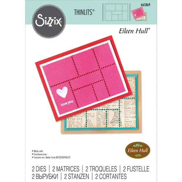 

Sizzix 665869 Thinlits Die Set 2PK - Snail Mail by Eileen Hull