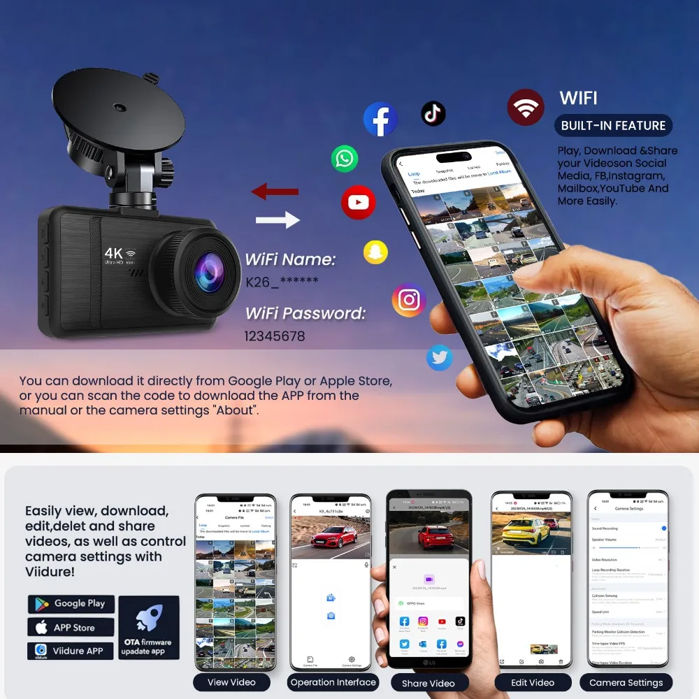 KQQ ڵ   ĸ    ī޶, ڵ DVR   , WDR Ʈ , 24 ð  , 4K