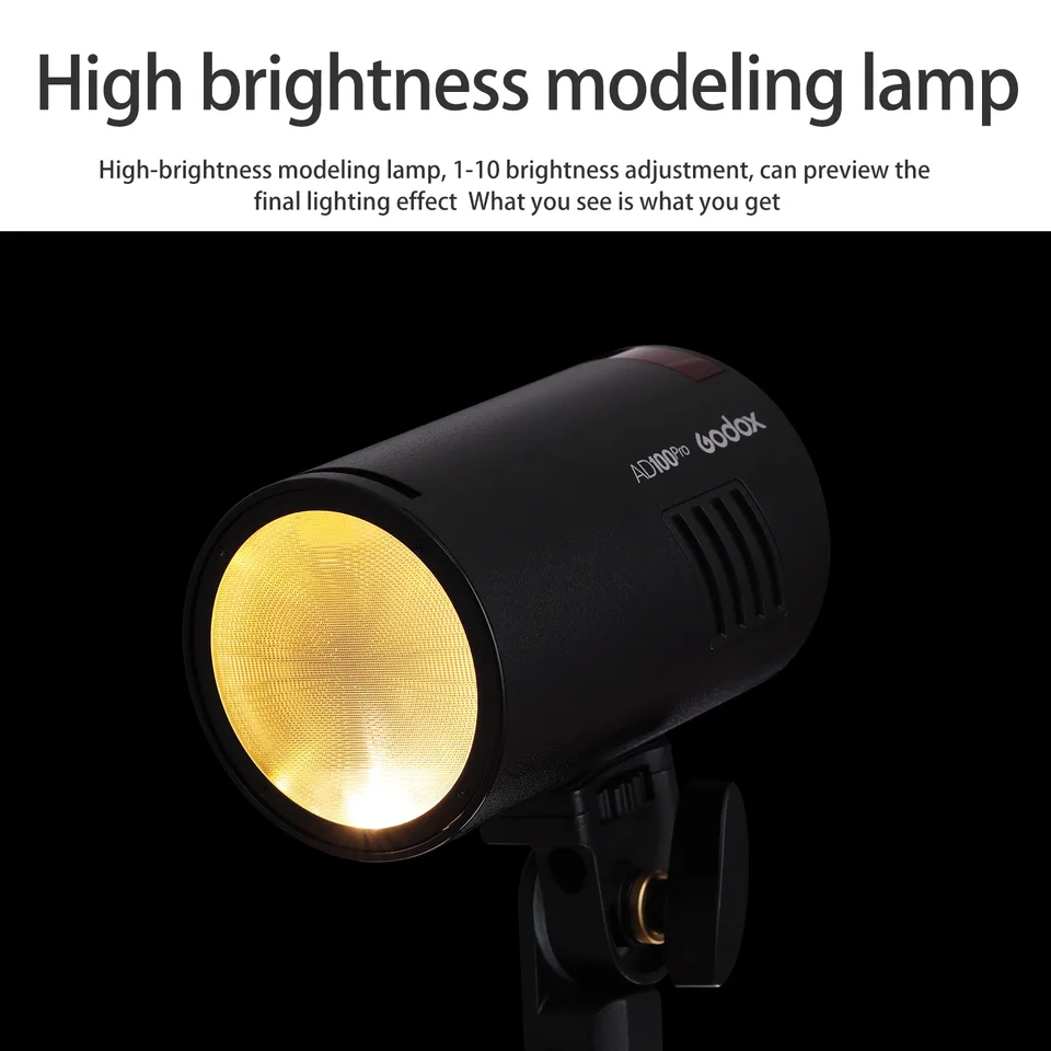 Speedlight屋外フラッシュGodox-AD100Pro,2.4g,ワイヤレスx,ad100 pro