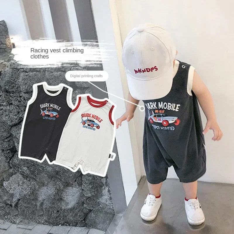 

Baby Boys Onesie Baby Handsome Summer Clothes Boy Short-sleeved Jumpsuit Infant Romper 0-24M