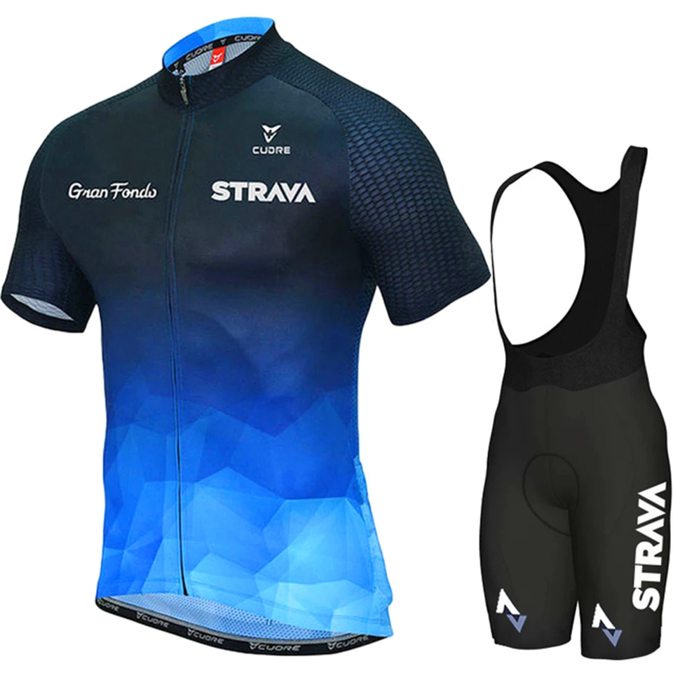 Strava 2023 Summer Cycling Jersey Set MTB Bicycle Cycling Clothing