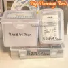 Sharkbang ABS Flip Storage Box Transparent Desktop Organizer Large Capacity Postcards Stickers Box Subpackage Holder Stationery 1