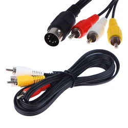 1PC Innovative High Quality AV Audio Video Cable Black 1.8M Lossless Conversion For SEGA Mega Drive 1 Genesis 1 RCA Cord