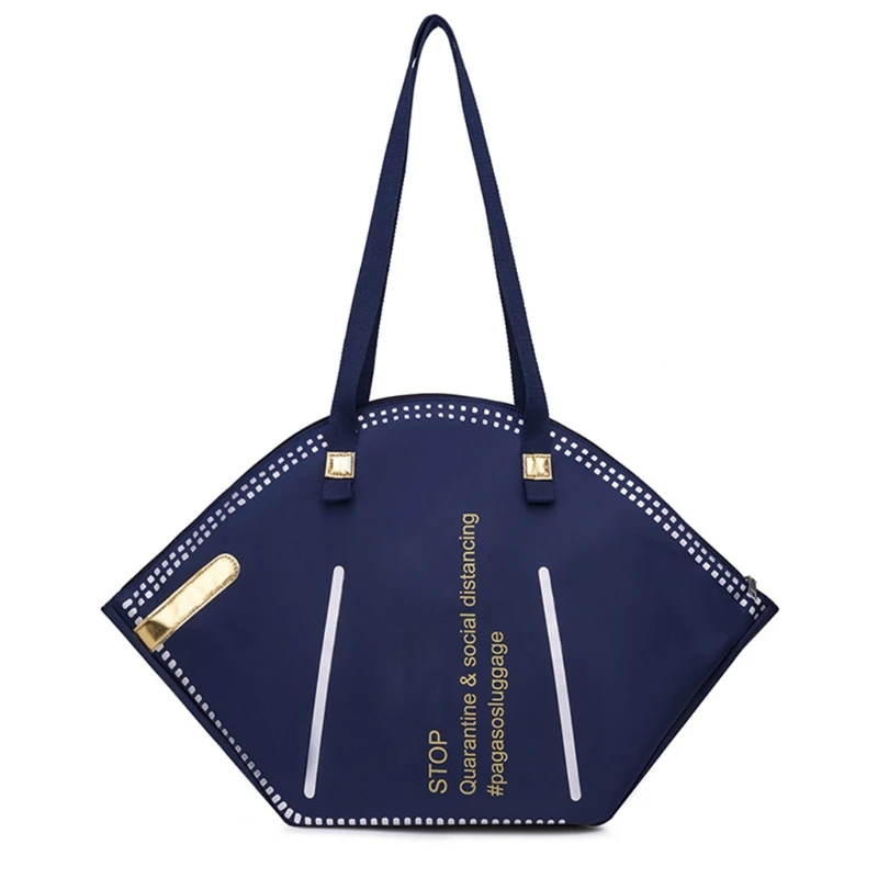 Fashion Women Large Mask Shopping Tote Bag Casual Daily Shoulder Handbag Home Storage Grocery Bags for Girls Lady