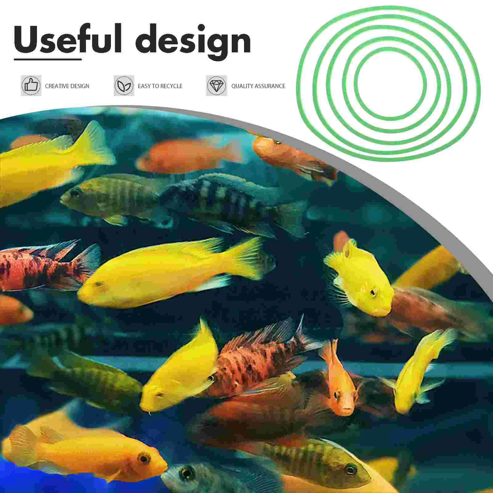 5 Pcs Floating Plant Rings Fish Feeding Rings Aquarium Plant Holder Tank Duckweed Pet Products Aquatic Decorations Plastic