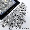 150pcs Round Flatback Glass Rhinestones Plus 20pcs Odd Shaped Jewelry DIY Design Making Beads Beauty Decorations For Nail Art 2