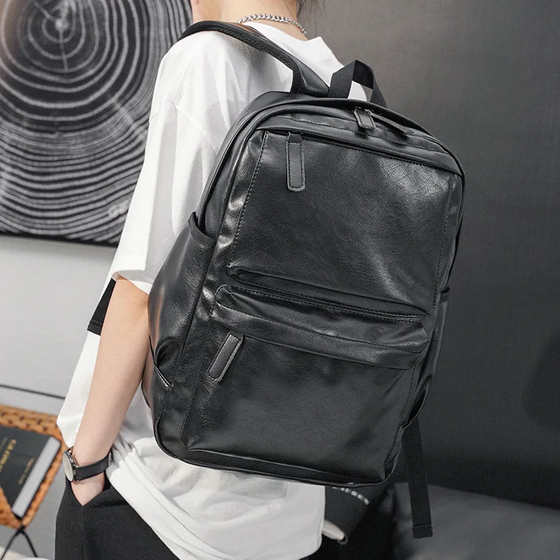 Luxury Brand Design Backpack Men Fashion Plaid Men's Backpack  Large-capacity Travel Backpack Male PU Leather School Bag Backpack -  AliExpress