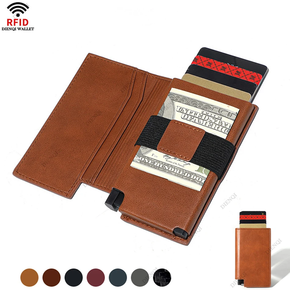 Rfid Credit Card Holder Men Wallets Anti Theft Luxury Wallets for men Carbon Fiber Slim Thin Minimalist Wallet Purse Carteras 2
