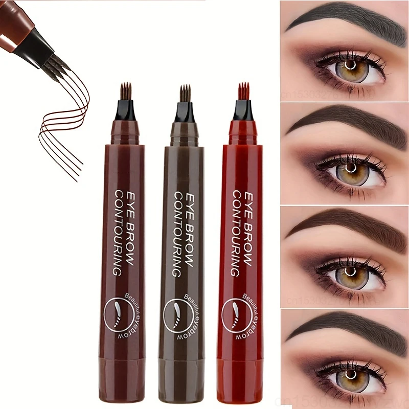 

4 Point Eyebrow Pencil Maquillajes Para Mujer Waterproof Liquid Eyebrow Pen Makeup Long Lasting Cosmetic Microblade Brow Pencil