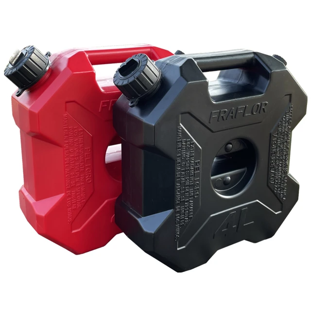 Bidon D' 3L, Bidons De Stockage De Carburant Portables Pour Voiture, Moto, UTV, ATV, Dirt Bike, Noir (Avec Support