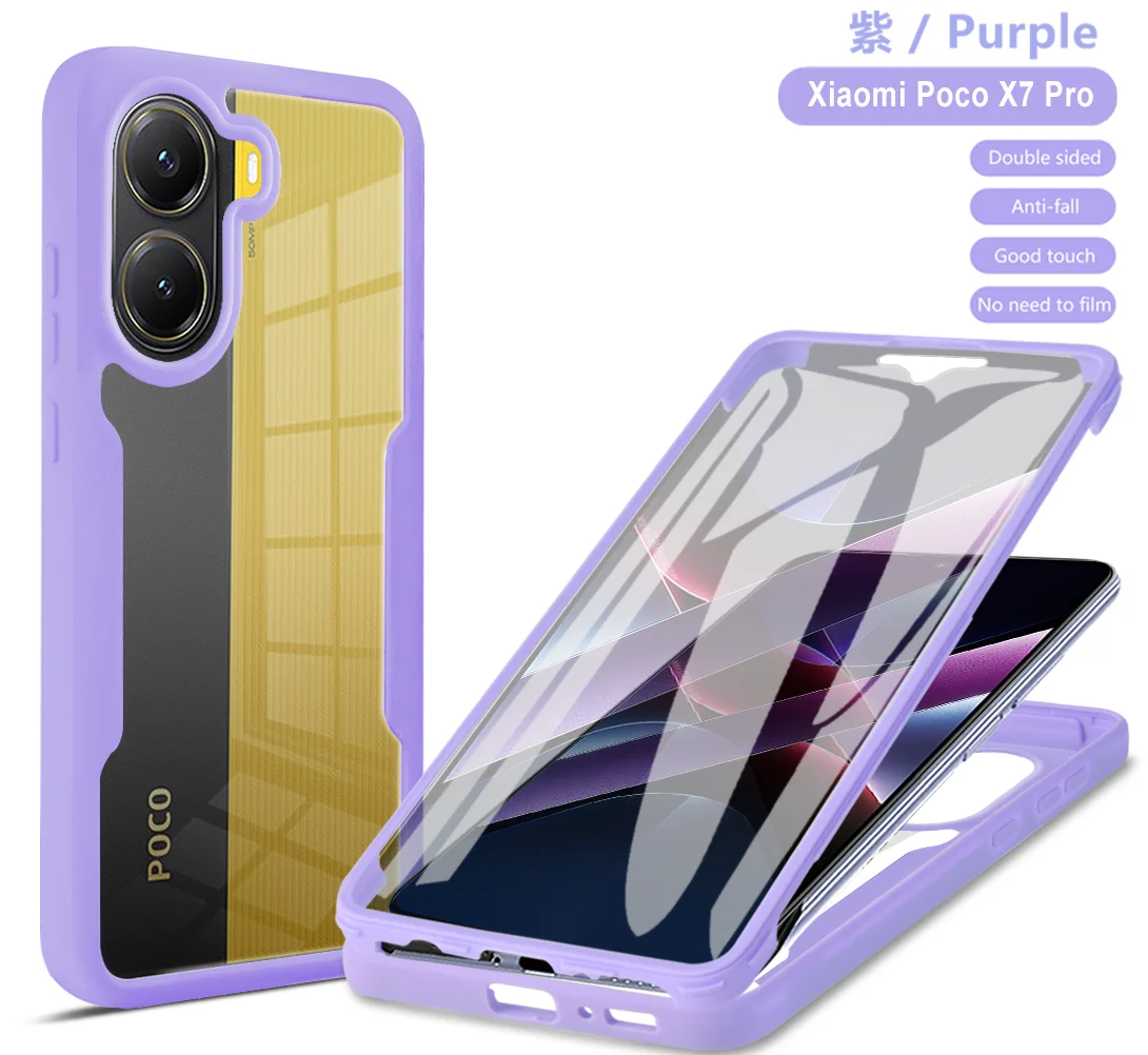 360° Full Coverage Protective Phone Case with Screen Protector and Camera Lens Guard