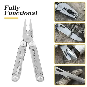 Strumento multifunzione 12 in 1 ad alta durezza, strumento multifunzione professionale EDC, strumento per la manutenzione del campeggio all'aperto