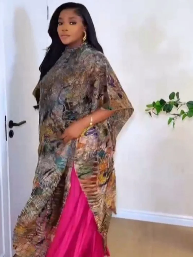 Wmstar Two Pieces Set Women Wholesale 2025 New Fashionable Stylish Design Sense Printed Skirt Irregular European American