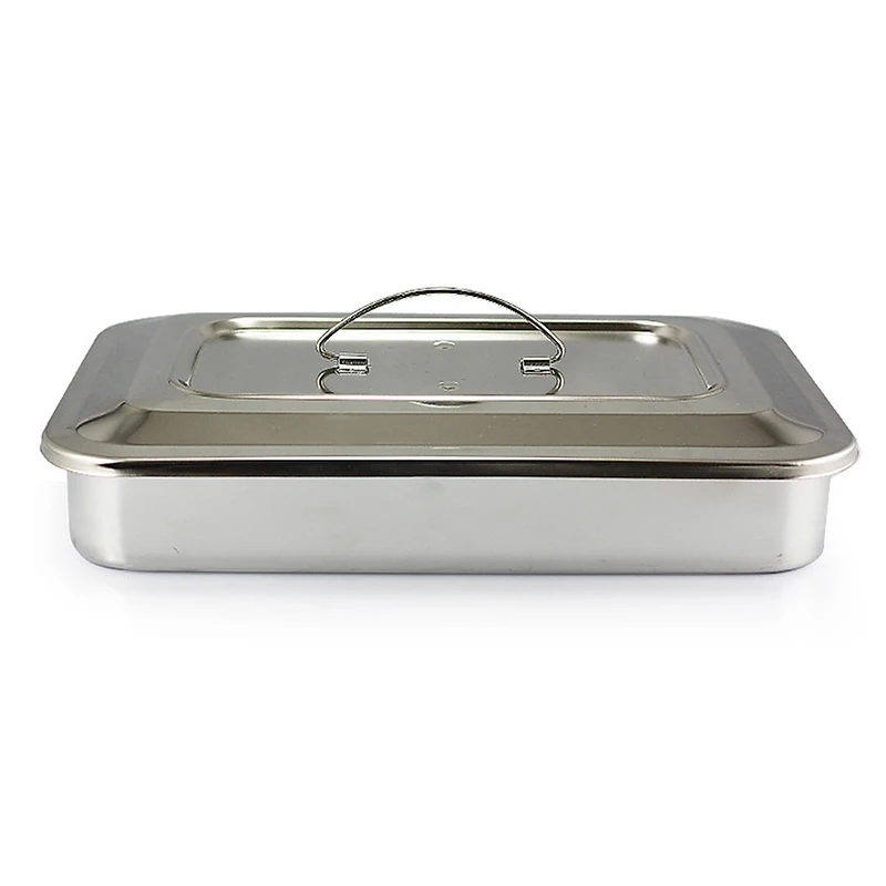 Dental Tray Surgical Nursing Lid Medical Equipment Steriliser Container for Dentist Storage Box Stainless Steel Instrument storage box storage tray