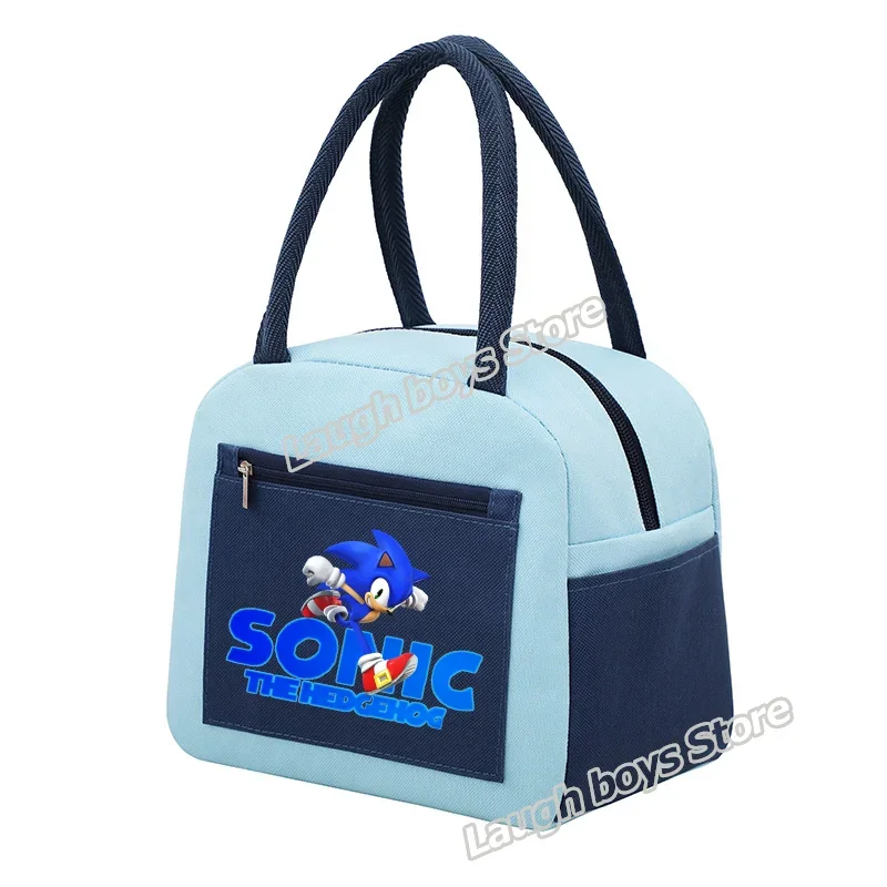 thumbnail image 1 of Bolsa de almuerzo Sonics con aislamiento ultrafino, figura de juego, bolsa grande con cremallera impermeable, bolsa térmica de tela Oxford, bolsa para el trabajo, viaje de un día, picnic, 1 of 5