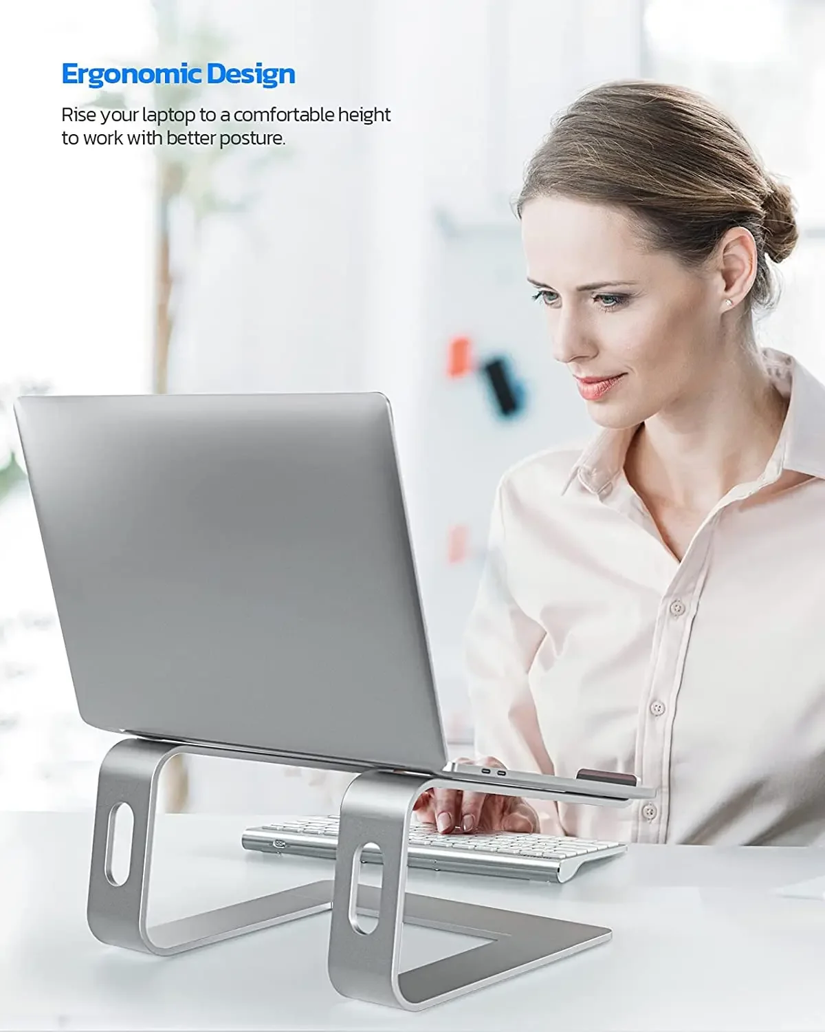 Laptop Stand Ergonomic Aluminum Detachable Riser Compatible with MacBook Air Pro laptop stand