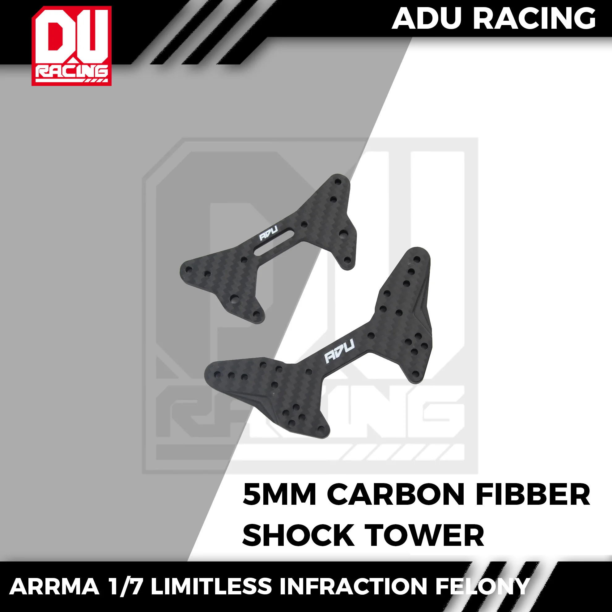 ADU 레이싱 프론트 리어 쇼크 타워 5MM 카본 파이버 (ARRMA 6S 1/7..