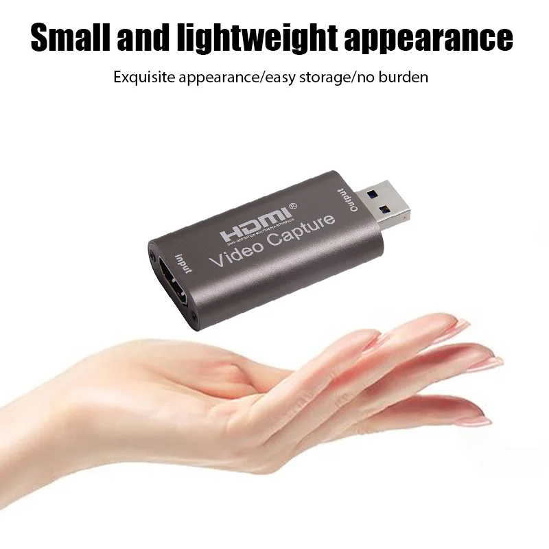 HDMI-compatible USB 3.0 Game Video and Audio Grabber Card Full HD 1080P 30FPS Mini Video Capture Card for Camera Recording