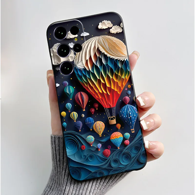 Aesthetic Cute Cat Cartoon Black Soft Silicone Shockproof Phone Case