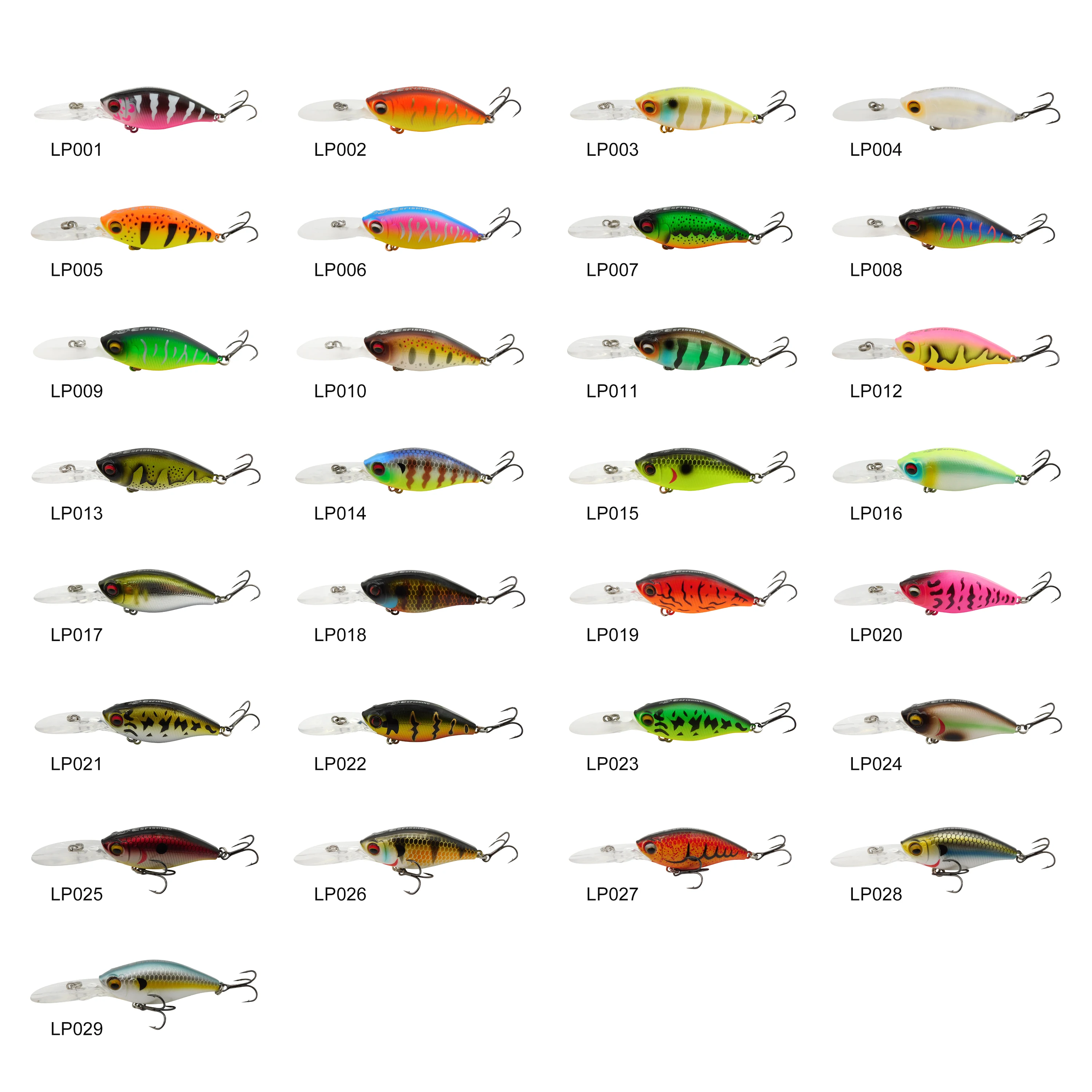 ESFISHING 전문 플로팅 하드 미끼 럭키 프린스 플러스 52mm 72mm 다이브 1.2m 워블러 파이크 낚시 루어 태클