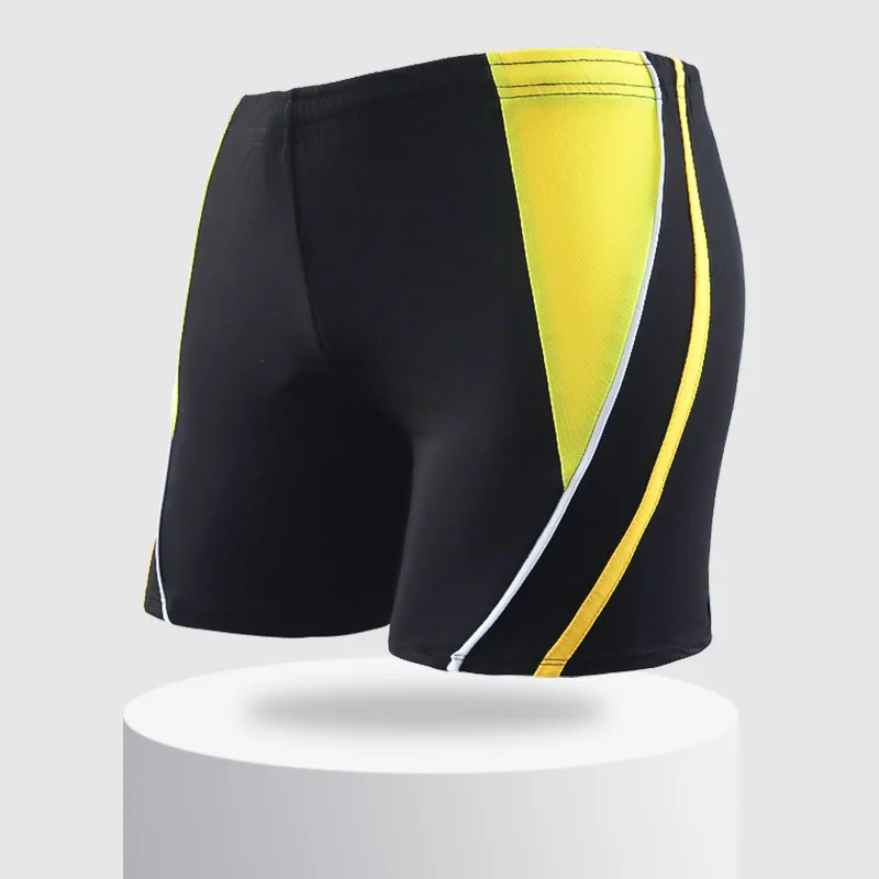 Maillot de bain élastique à rayures pour hommes, culotte courte de plage, de Sport, de surf, d'été, Boxer, costume de bain