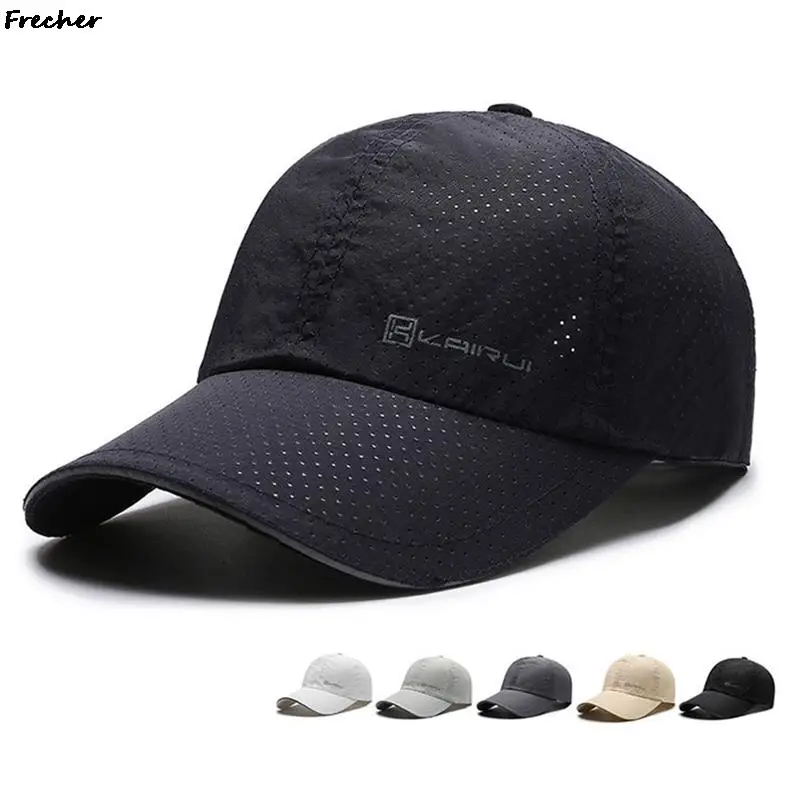 

Comfortable Fabric Golf Caps Breathable Tennis Cap Unisex Sports Sun Hat Running Cycling Fishing Hats Outdoor Quick Dry Gorras