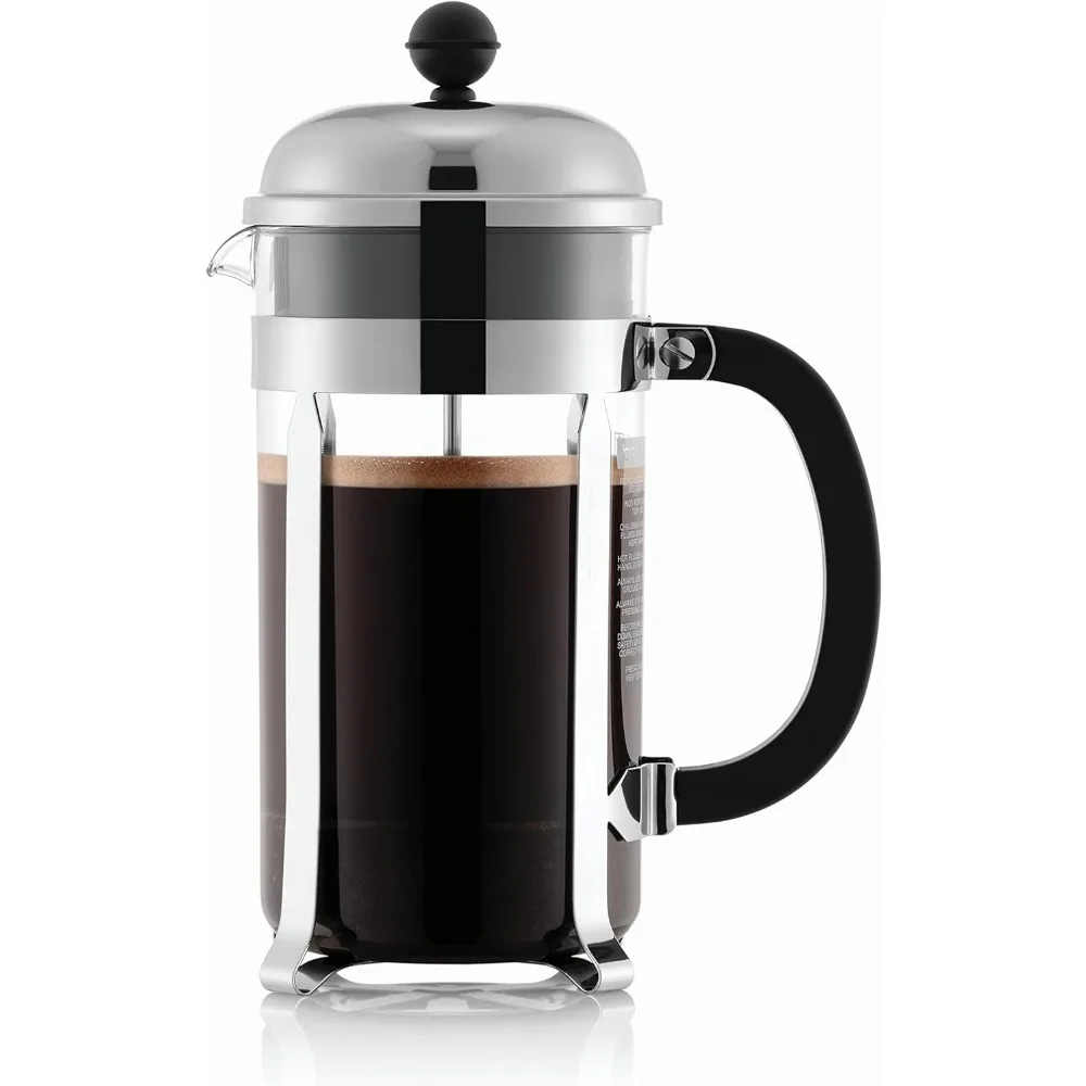 Tea maker French press coffee pot tea cup filter pot milk bubble stainless steel stand high temperature resistant glass 1PC Coffee Maker French Press Coffee Press Coffee Press