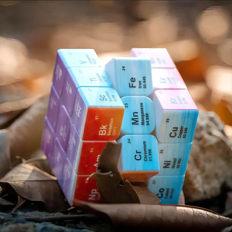 화학 주기율표 3x3x3 스피드 큐브 스티커 없는 교육용 장난감 어린이 성인용 IQ 논리 훈련 두뇌 티저 퍼즐