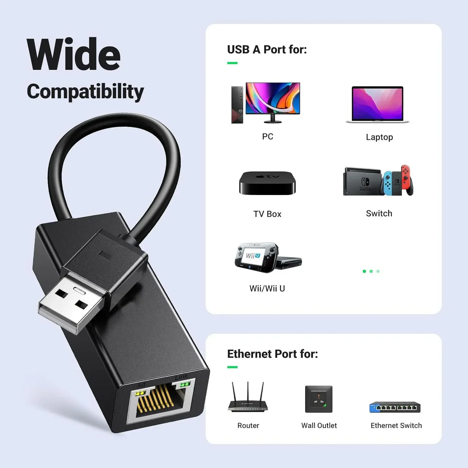 USB نوع C محول إيثرنت 1000Mbps USB 3.0 RJ45 بطاقة...
