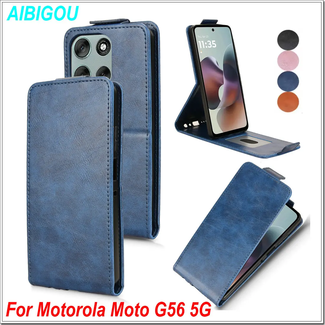 Luxury Retro Leather Flip Case with Card Holder and Stand