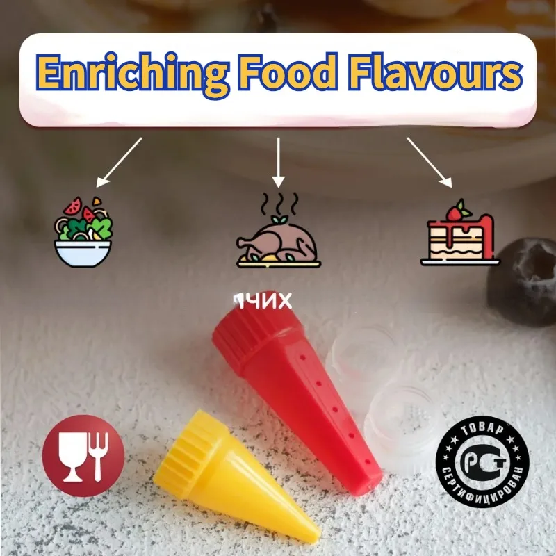 Pastry Tools Sauce Dispenser Seasoning Sauce Dispenser Pastry Nozzle Set Mounting Nozzles Salads Pizza Desserts Etc. Bakery Products