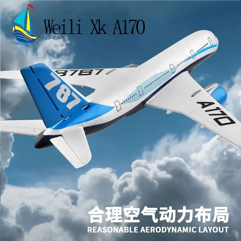 

Weili Xk A170 Boeing 787 Four Channel Imagery Remote Control Fixed Wing Glider Easy To Learn And Control Aviation Model Toys