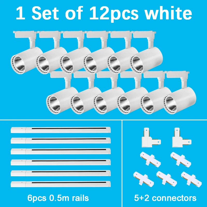 White 1 Set of 12pcs