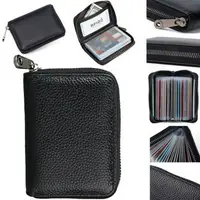 Business Card Holder Wallet Men Bank Card/ID Card/Credit Card Holder 22 Bits Card Wallet RFID Blocking Protects Case Coin Purse 2