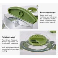 Couvercle anti-éclaboussures transparent pour micro-ondes avec poignée et trous de ventilation réglables, résistant à la chaleur, pour aliments 5