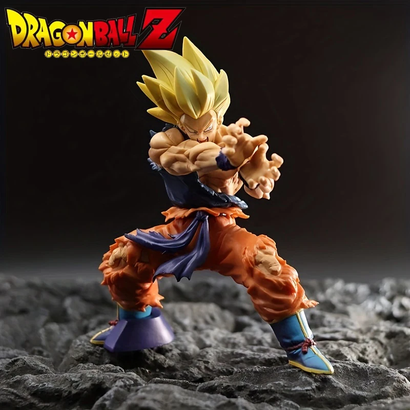 16CM PVC Action Figures Model Dolls Dragon Ball Z Kamehameha Son Goku Figure Super Saiyan Kakarotto Toys for Children Gifts